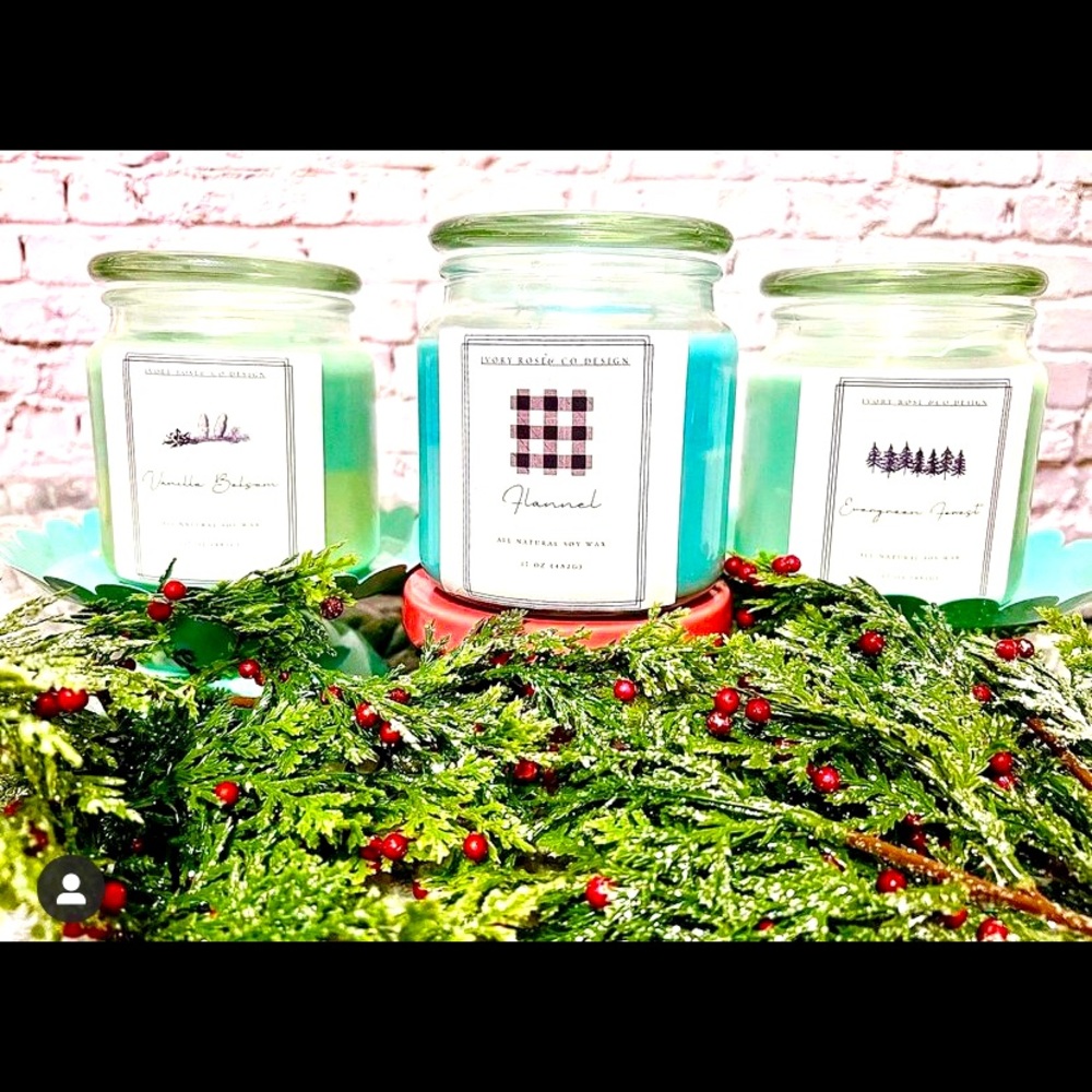 Homemade, natural soy wax candles